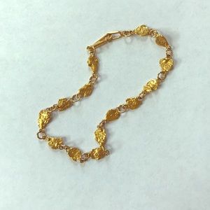 Gold nugget bracelet